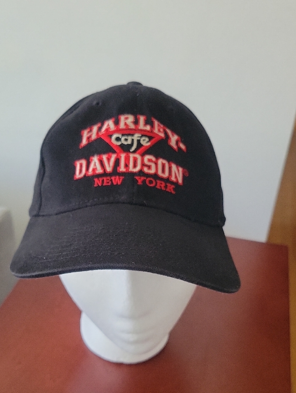 Harley-Davidson Cafe New York Hat, Black/Red/White, O/S, Vintage